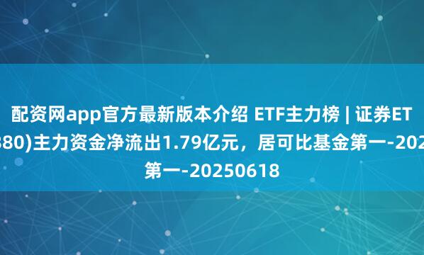 配资网app官方最新版本介绍 ETF主力榜 | 证券ETF(512880)主力资金净流出1.79亿元，居可比基金第一-20250618